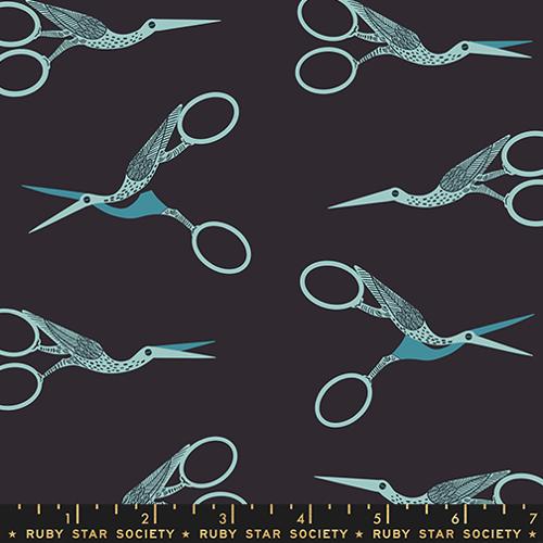 1-800-Notion Stork Scissors Black RS521615 Ruby Star