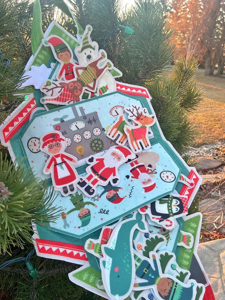 Santa's Workshop Felt Panel FT15070-PANEL Jennifer Long Riley Blake