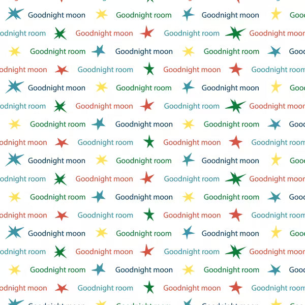 Goodnight Moon 229225 Goodnight Wishes White Margaret Wise Brown Cloud9 Half Yard