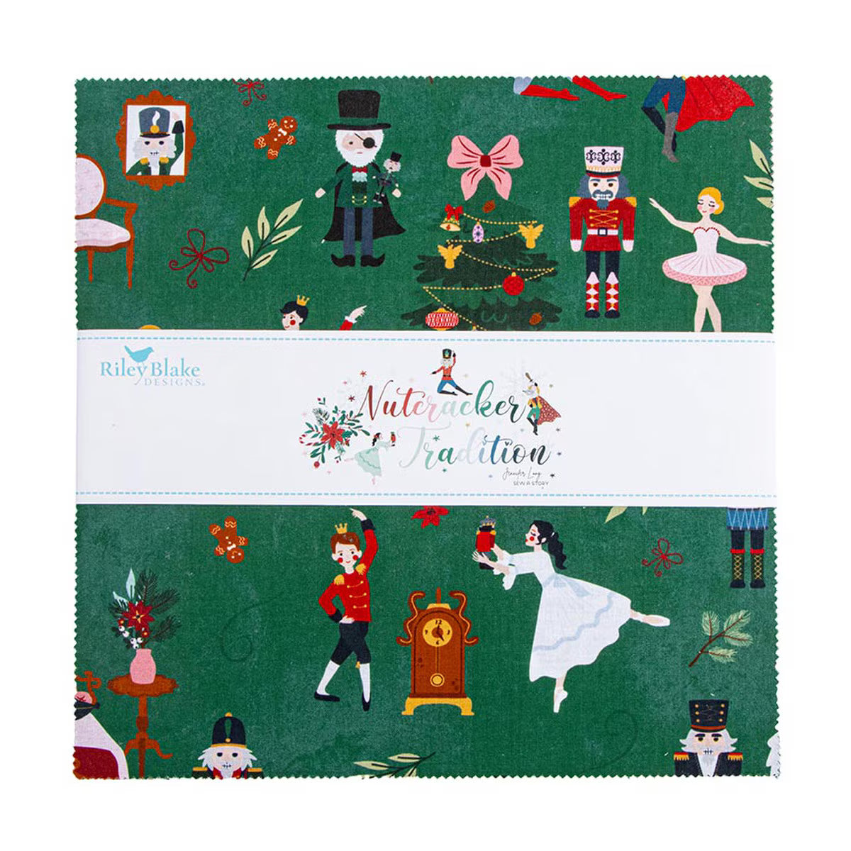 Nutcracker Tradition 5" Stacker Charm Pack Jennifer Long Riley Blake 5-17670-42