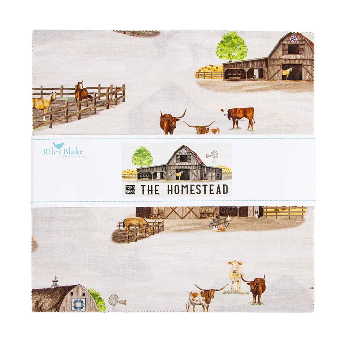 The Homestead 10" Stacker Layer Cake Tara Reed Riley Blake 10­-18230-­42