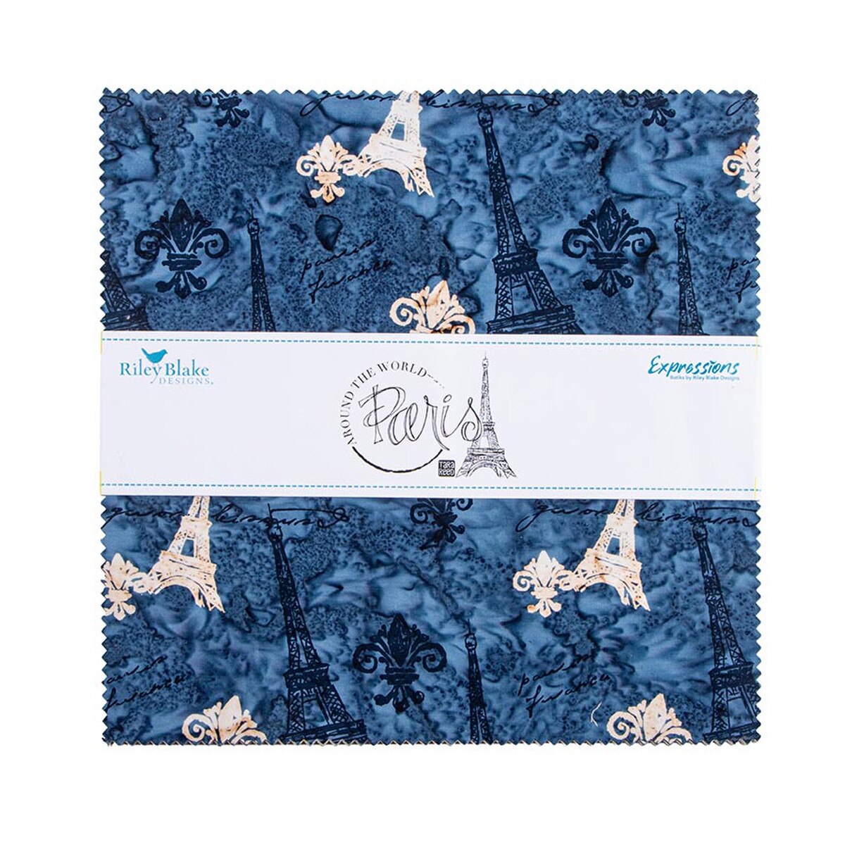 Batiks Around the World Paris 10" Stacker Layer Cake Tara Reed Riley Blake