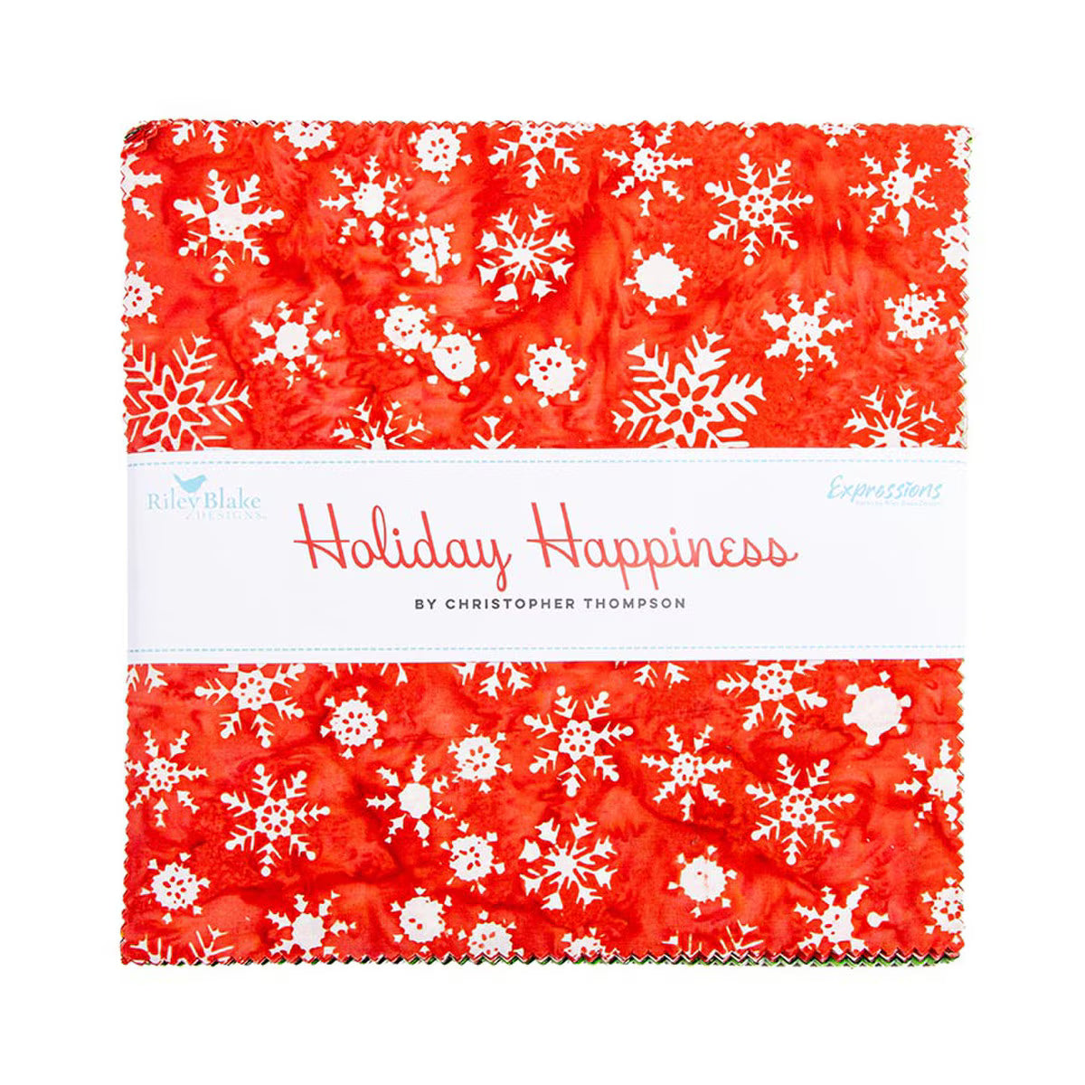 Expressions Batiks 10" Square Layer Cake Holiday Happiness Riley Blake