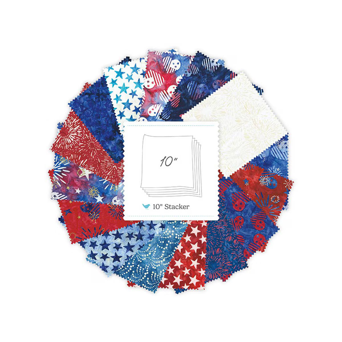 Batiks Spark of Celebration Liberty 10­-BT23916A­-42 10" Stacker A Riley Blake