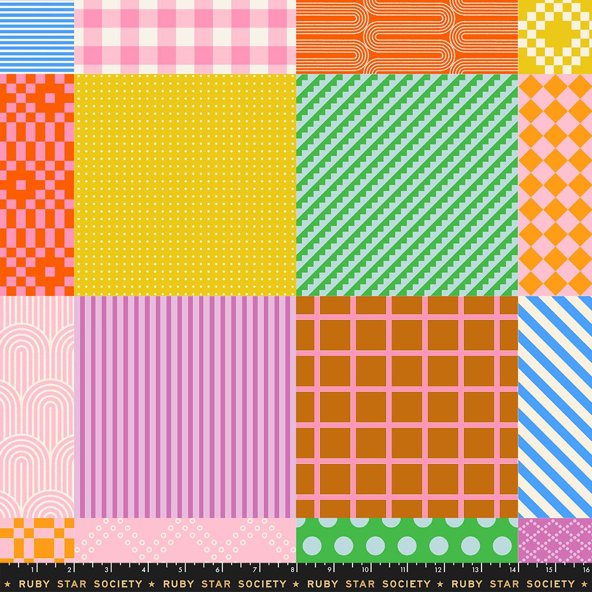 Float Sampler Cheater RS1149 12 Posy Moda 24" x 44" Panel Each