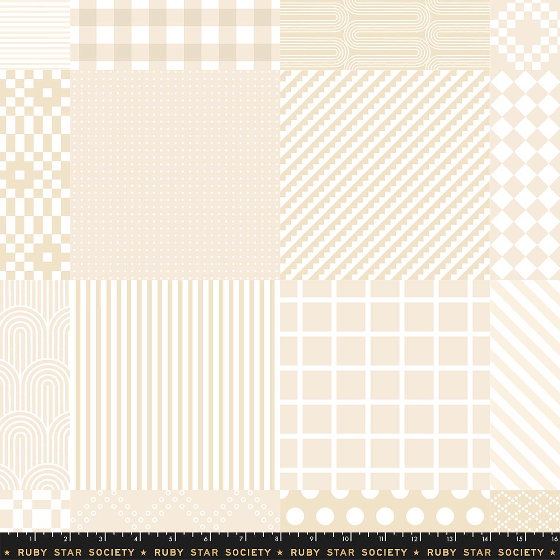 Float Sampler Cheater RS1149 15 Parchment Moda 24" x 44" Panel Each