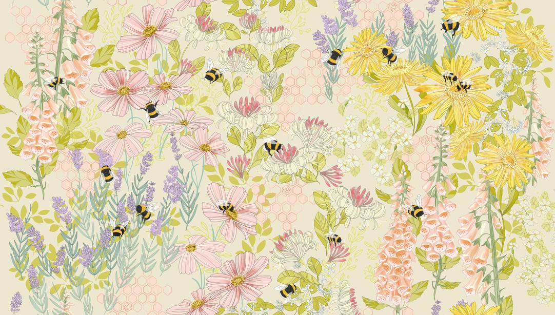 Pollinators Cloud 48810 11 Moda Half Yard