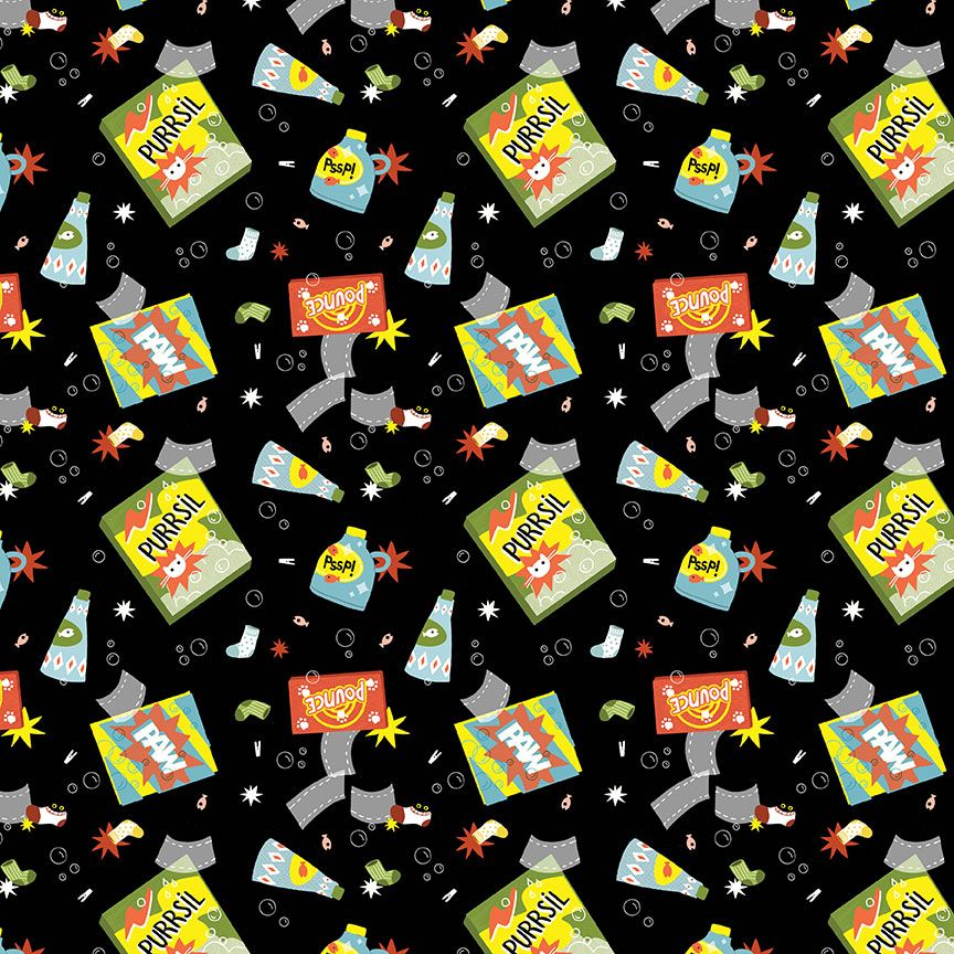 Cats in the Laundry STELLA-DLW3262 Dear Stella Half Yard