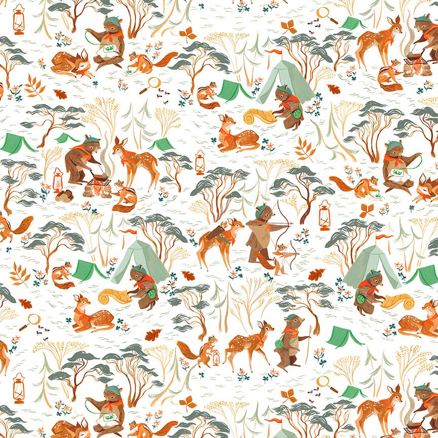 Camping Crew STELLA-DRR3306 White Dear Stella Half Yard