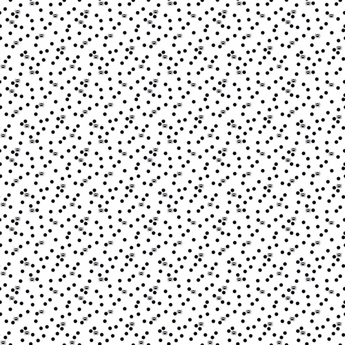 Ghostly Garden Spin and Spot White by KP Creates Andover A-10200-L Half Yard