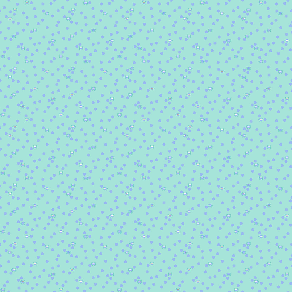 Ghostly Garden Spin and Spot Aqua by KP Creates Andover A-10200-T Half Yard