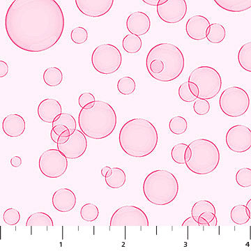 Good Together Floating Bubbles Pink Patrick Lose Northcott 10702-20 Half Yard