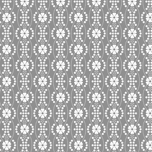 French Romance 1333014B Octavia Grey Jan Shore Benartex Half Yard