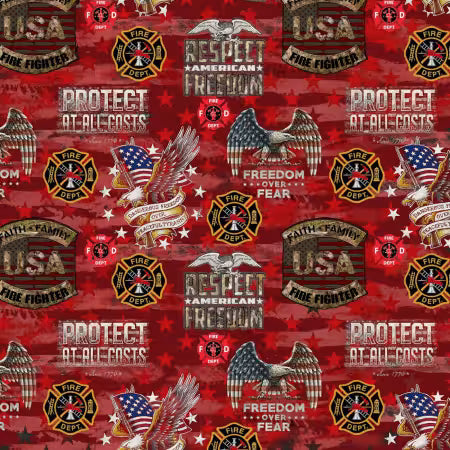 Sykel Enterprises #1338FF Firefighter Fire Department Camo Flag Half Yard