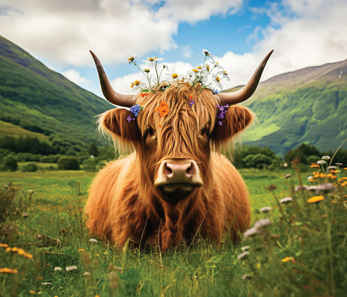 Highland Cow Panel 137450 Mook Fabrics 261P