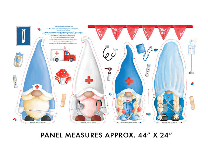 Caring Gnomes 1410909B Doll Panel Andi Metz Benartex