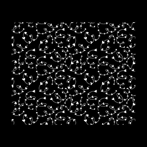Caring Gnomes 1411512B Swirling Hearts Black Andi Metz Benartex Half Yard