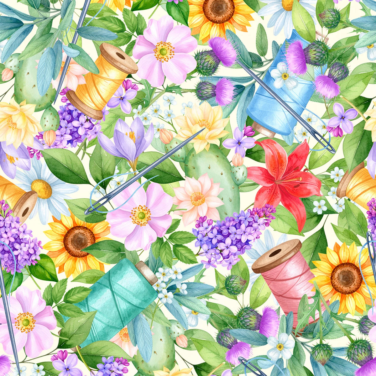 Prairie Notions Floral Stitch 142123 Mook Half Yard