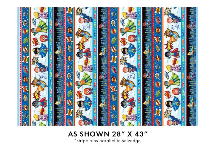 My Hero Stripe Multi Greta Lynn Benartex 1427799B Half Yard
