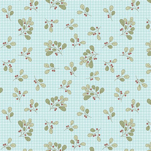 ABC’s 1317684B Berry Sprig Turquoise Cheryl Haynes Benartex Half Yard
