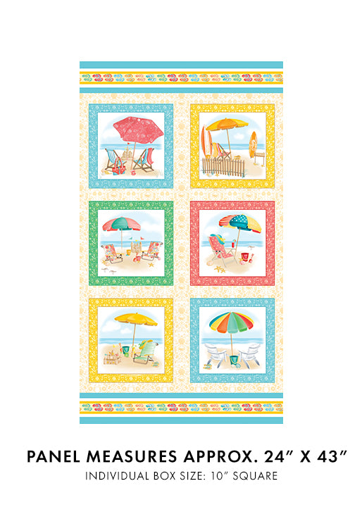 Beach Retreat 24" Panel – Multi Andi Metz Benartex 1458699B