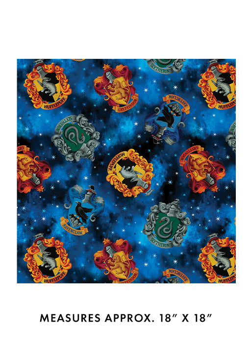Harry Potter House Crests Blue Benartex 1522355B Half Yard