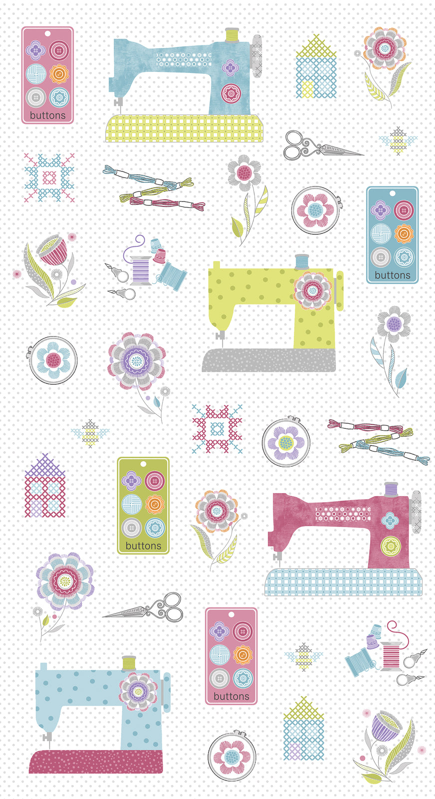 Stitch Garden 1618691B 2/3 Yard Panel Benartex 41M
