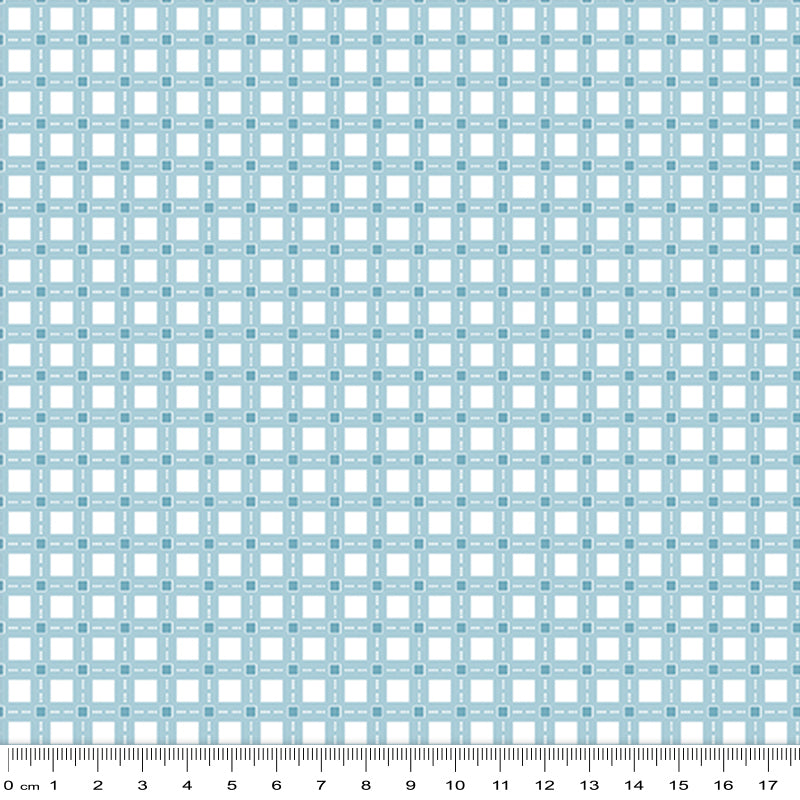 Stitch Garden 1619580B Aida Turquoise Cherry Guidry Benartex Half Yard