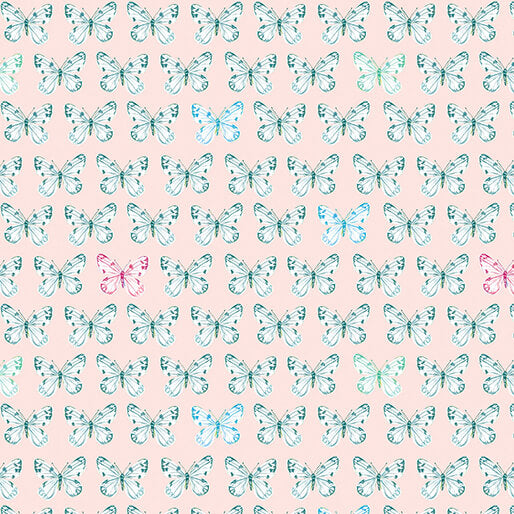 A Wildflower Heart Prairie Flutter Pale Peach Jam Katie Daisy Benartex 1651602B Half Yard