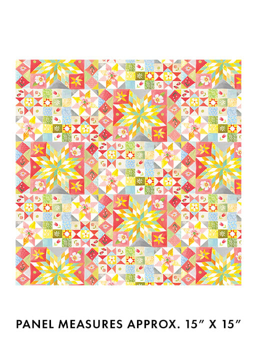 A Prairie Heart Heirloom Quilt Multi Katie Daisy Benartex 1663699B Half Yard