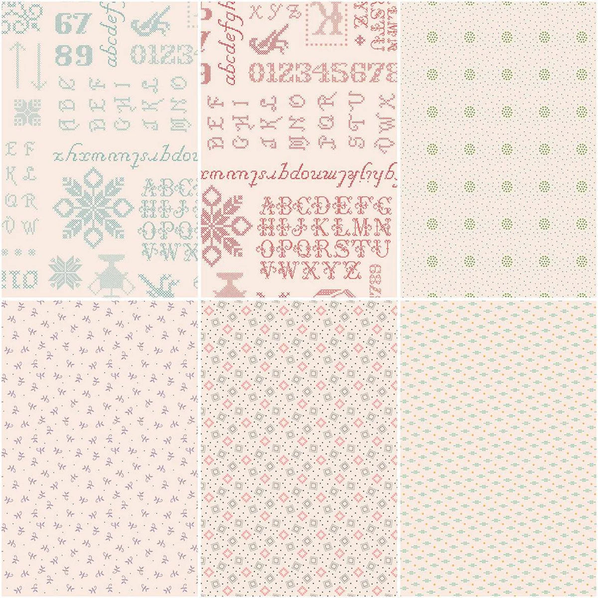 Piece & Plenty Latte 6 Yard Bundle Lori Holt 1YD-15870L-6 Riley Blake