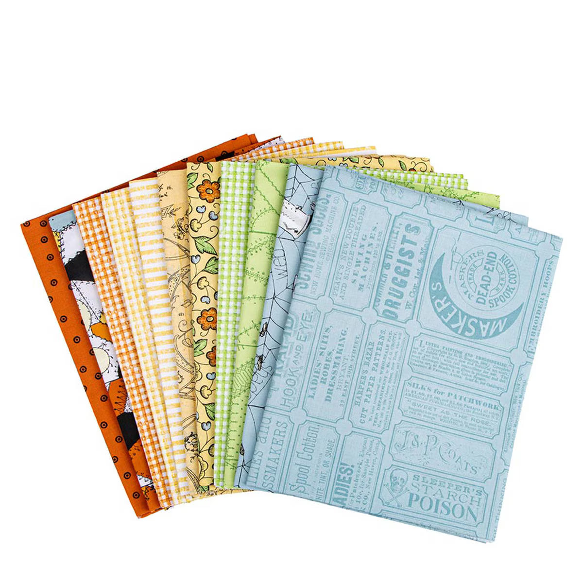11 Yard Bundle Scary Scraps 1YD-17600BLU-11 Blue Riley Blake 263Y