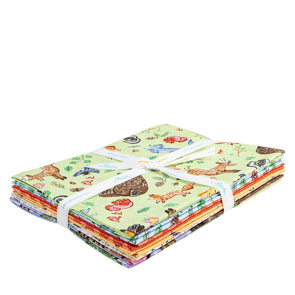 Colorful Critters 1-Yard Bundle Green 6 Pcs Riley Blake 1YD­-17910G­-6