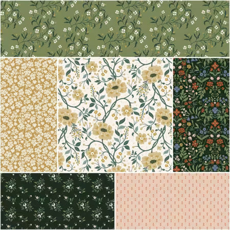Before the Bloom 1YD­-18060C­-6 1-Yard Bundle Cream Riley Blake