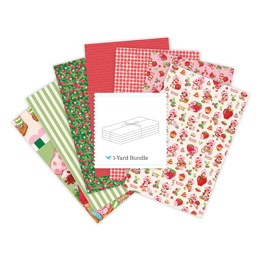 The World of Strawberry Shortcake 1 Yard Bundle Cream, 7 Pcs. 1YD-18560C-7 Riley Blake