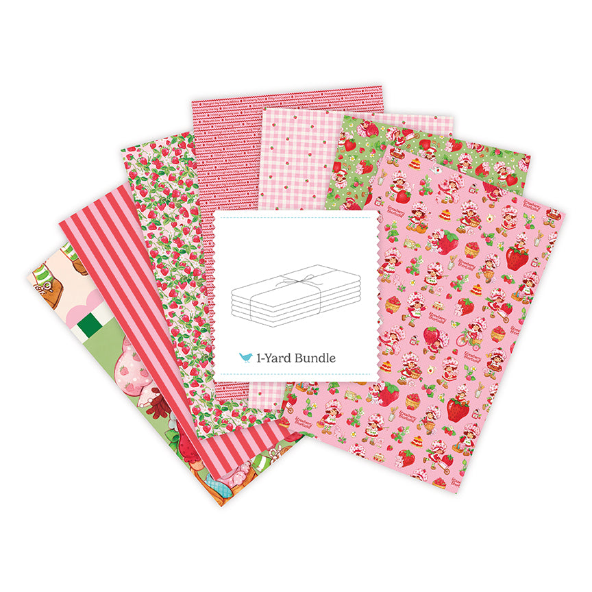 The World of Strawberry Shortcake 1 Yard Bundle Pink, 7 Pcs. 1YD-18560P-7 Riley Blake