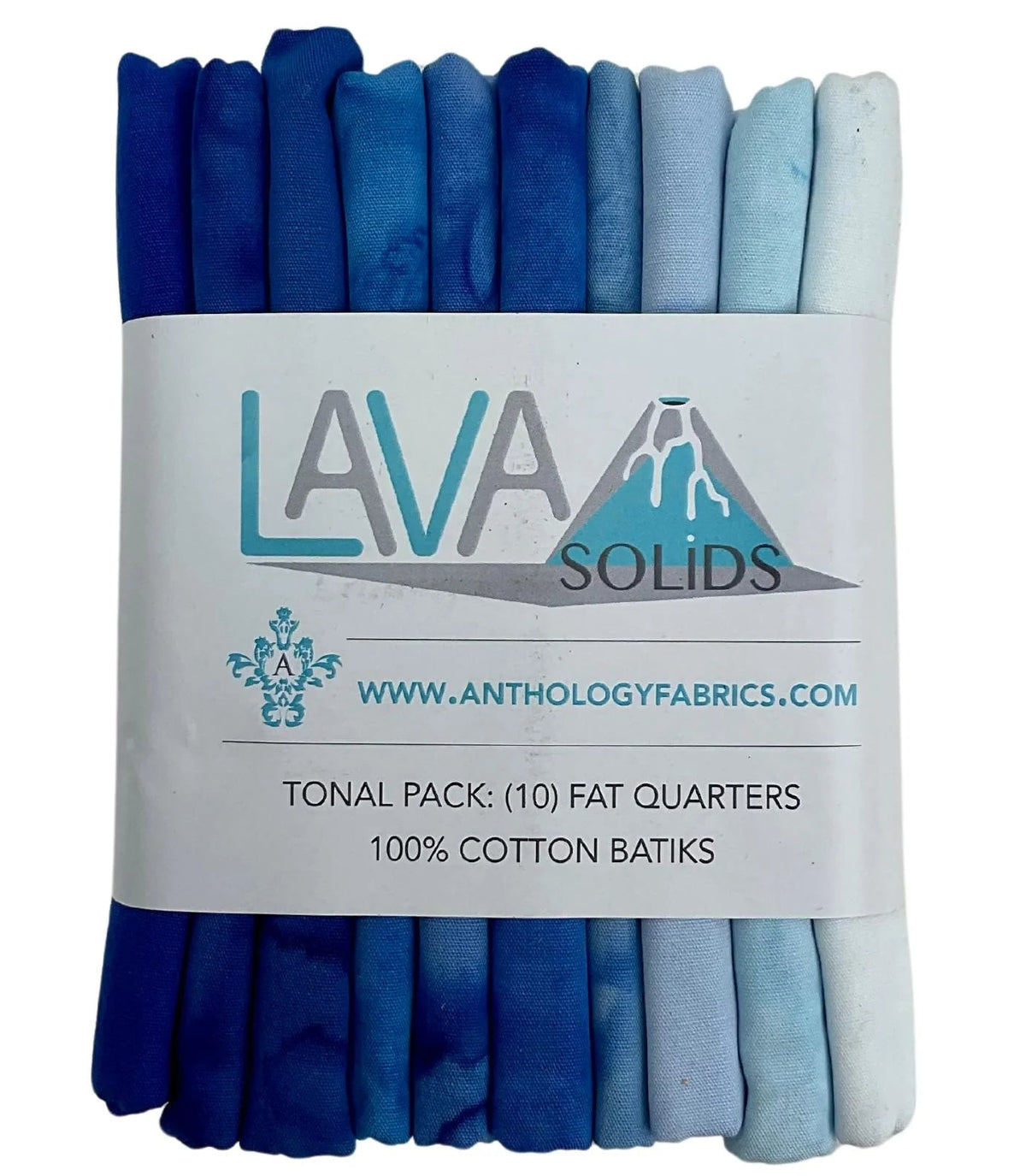 Lava Solids Batik Sky Fat Quarter Bundle LAVAFATQ-5 Anthology Fabrics