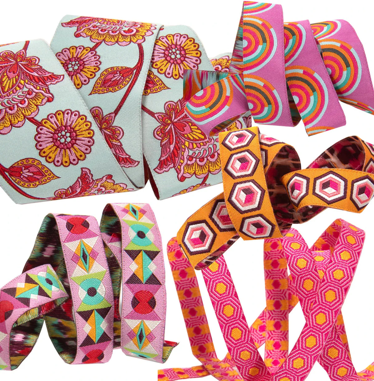 Tula Pink Vintage Strawberry Designer Ribbon Pack