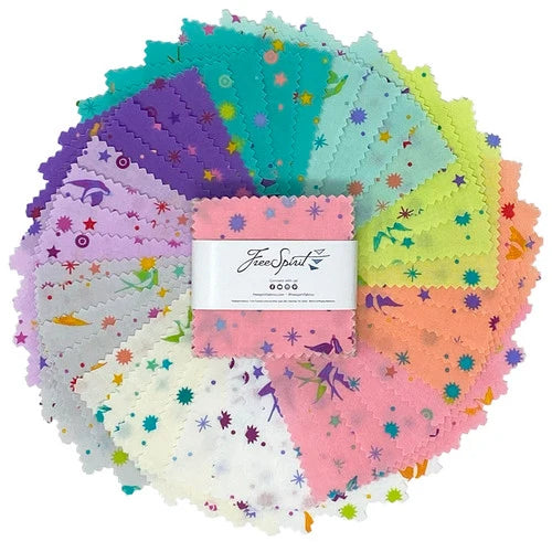 Fairy Dust True Colors 2.5" Mini Charm Pack Tula Pink FreeSpirit
