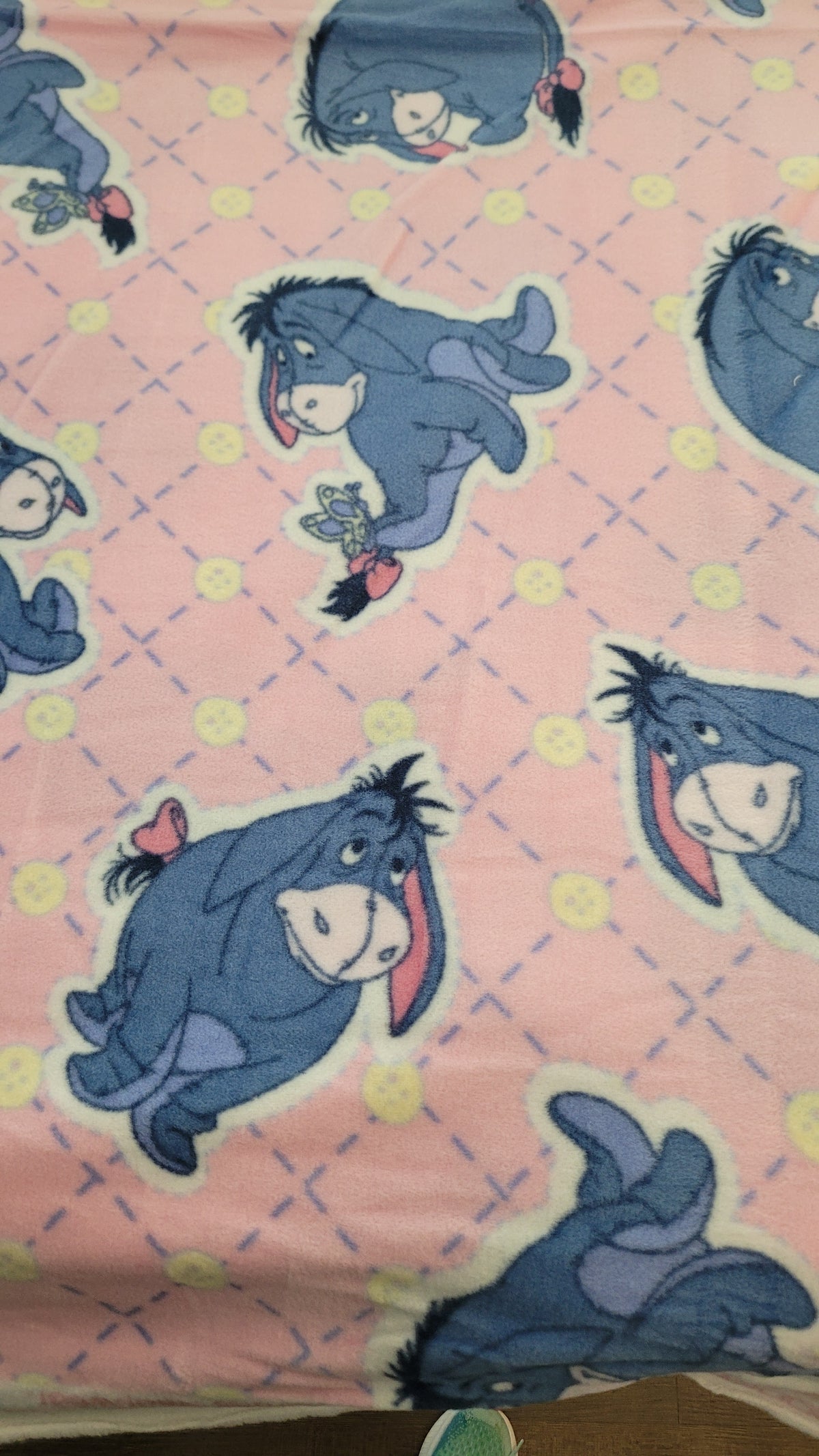 Eeyore on Pink sold by the half yard