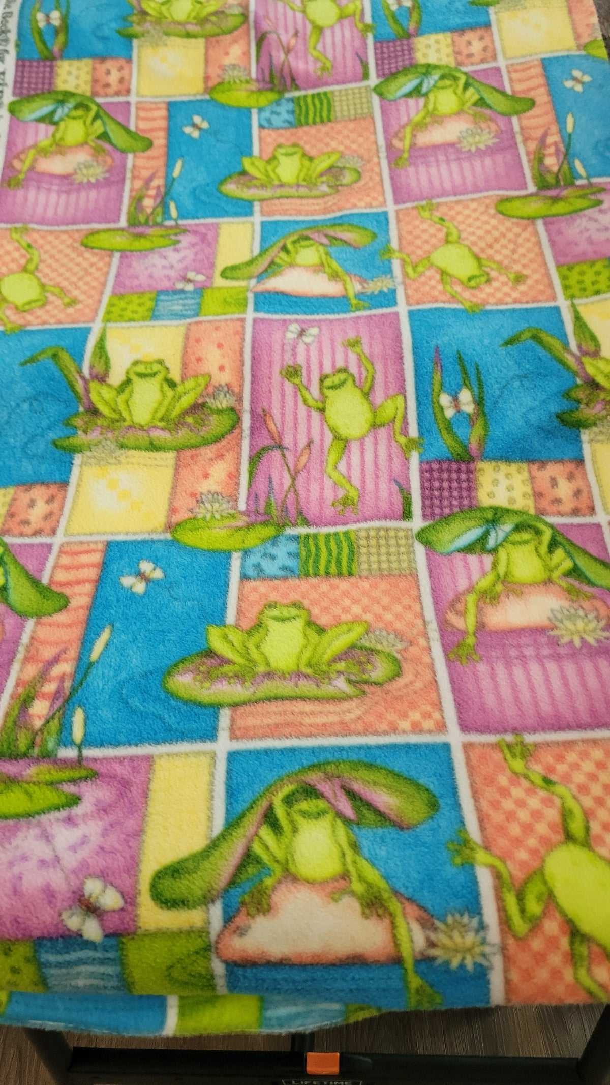 Frogs Multicolor by Leslie Beck for VIP Cranston sold by Half Yard