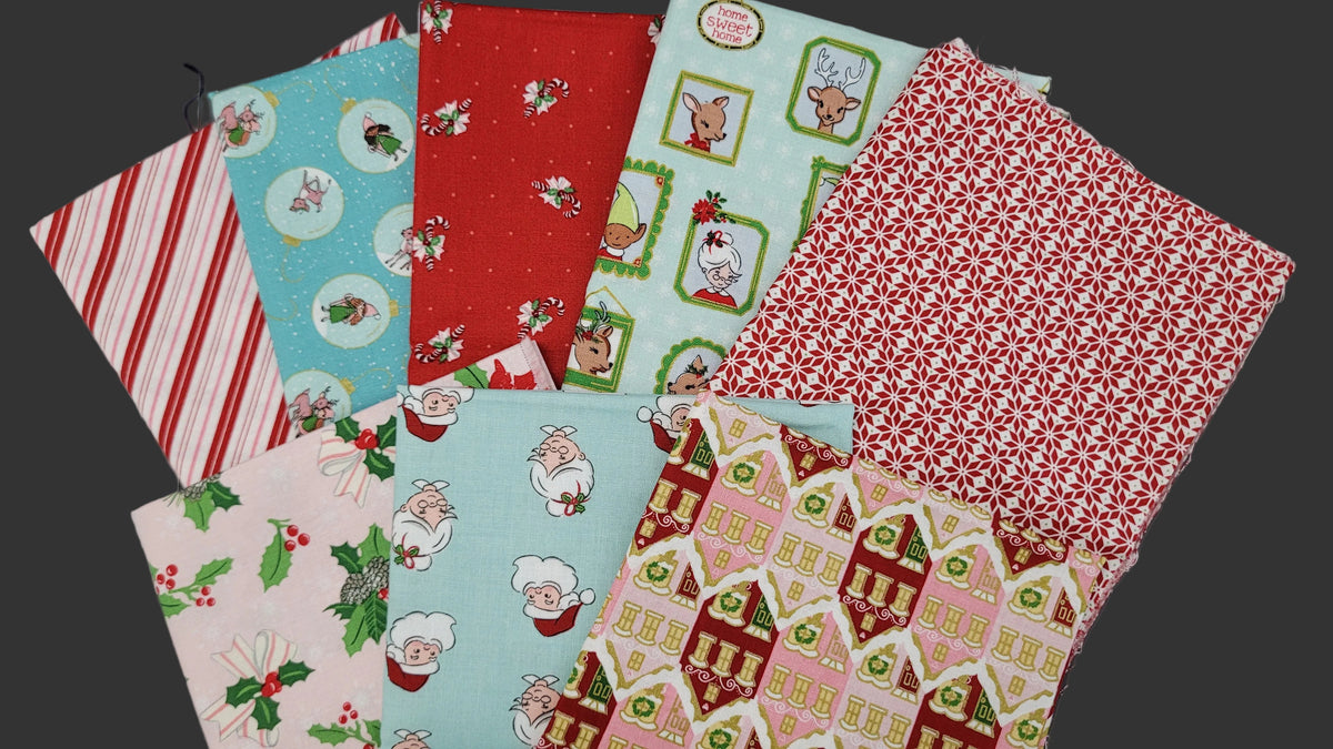 8 Fat Quarter Bundle Claus & Co Pink Melissa Mortenson Riley Blake 75M