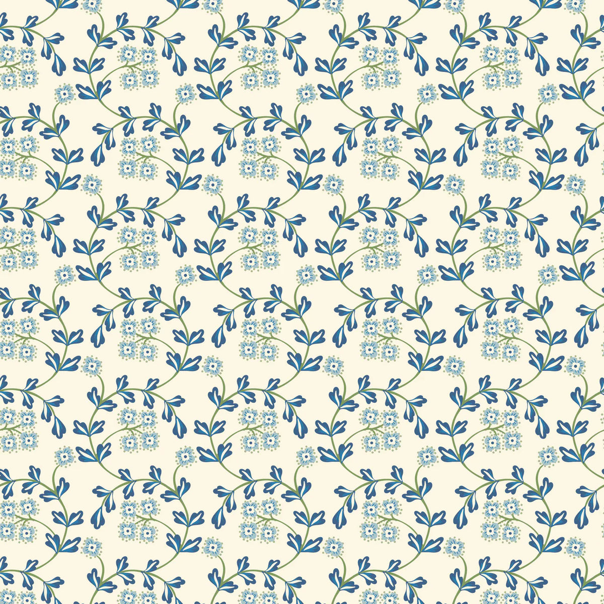 Summer Garden 228359 Flowering Lace Blue House of Haricot Cloud9 Half Yard