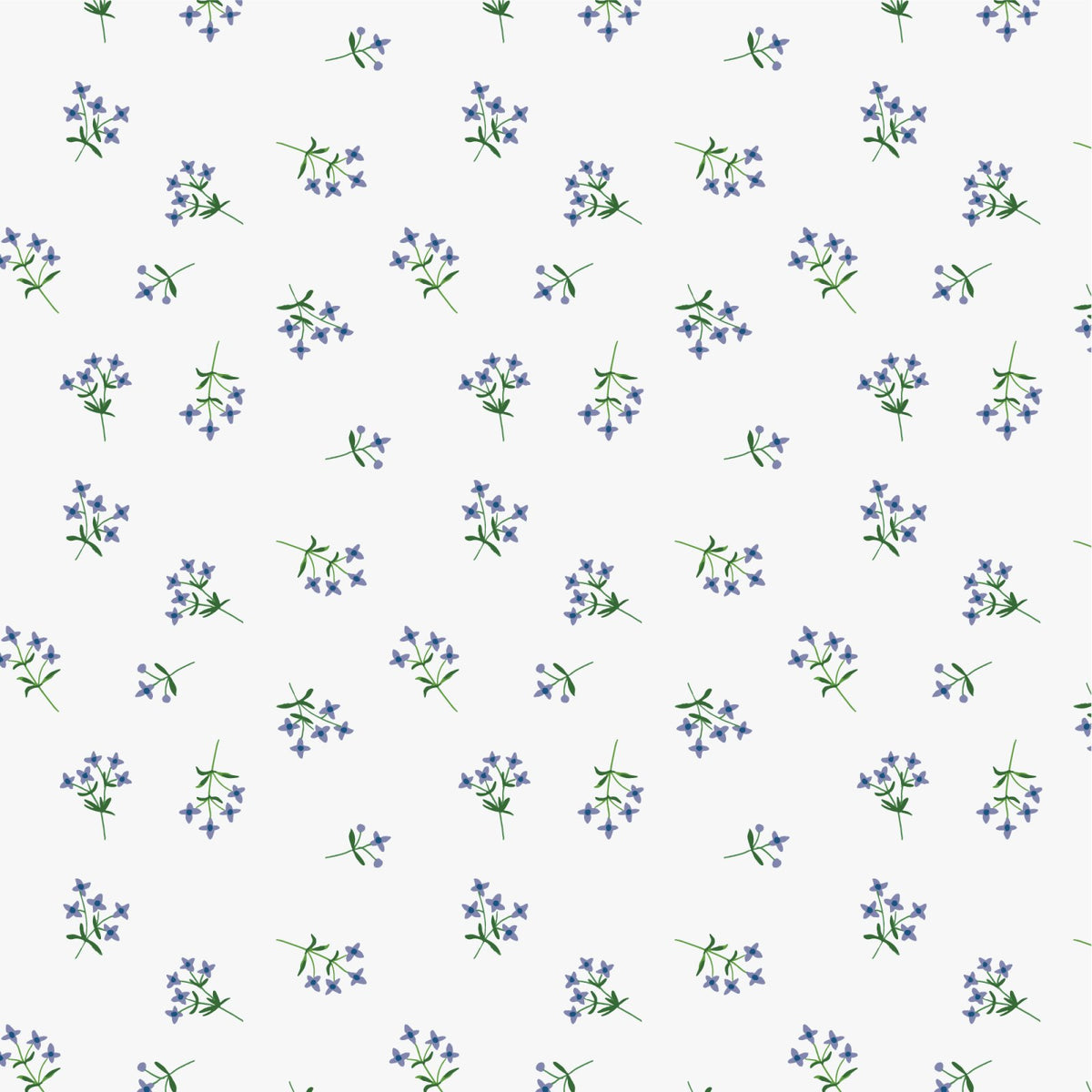 Heath and Hedgerow 228388 Field Gentian Blue Joanna Plucknett Cloud9 Half Yard
