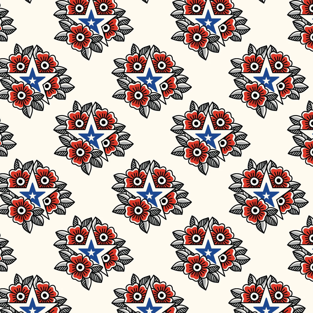 Pop Stars 228793 Tattoo Stars Cloud9 Half Yard
