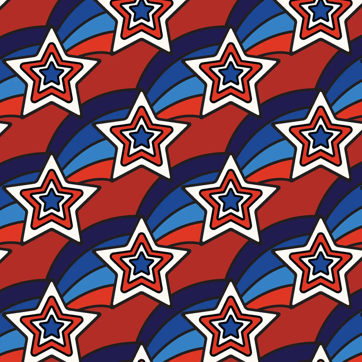 Pop Stars 228799 Groovy Stars Cloud9 Half Yard