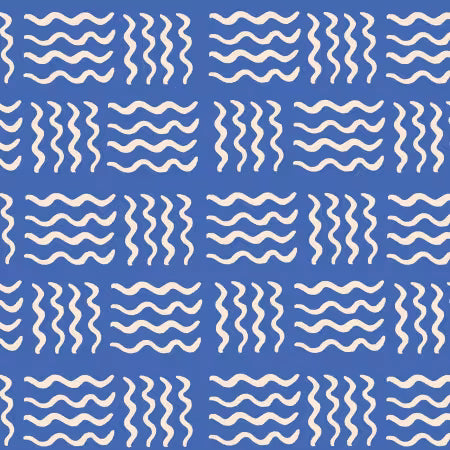 Italian Summer 229877 Saltwater Lines Blue/Ivory Amy Christine Cloud9 Half Yard