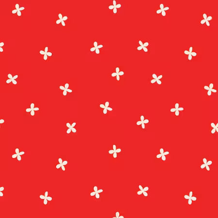 Italian Summer 229882 Sand Dollars Red/Ivory Amy Christine Cloud9 Half Yard