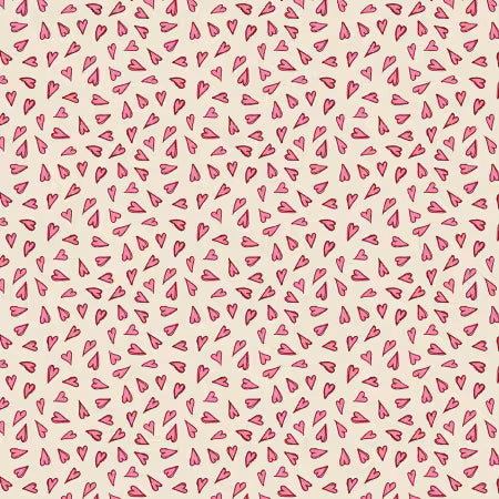Folk Love 230088 Hearts Adrift Cream Victoria Croydon Cloud9 Half Yard
