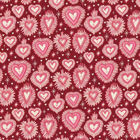 Folk Love 230091 Sacred Hearts Victoria Croydon Cloud9 Half Yard